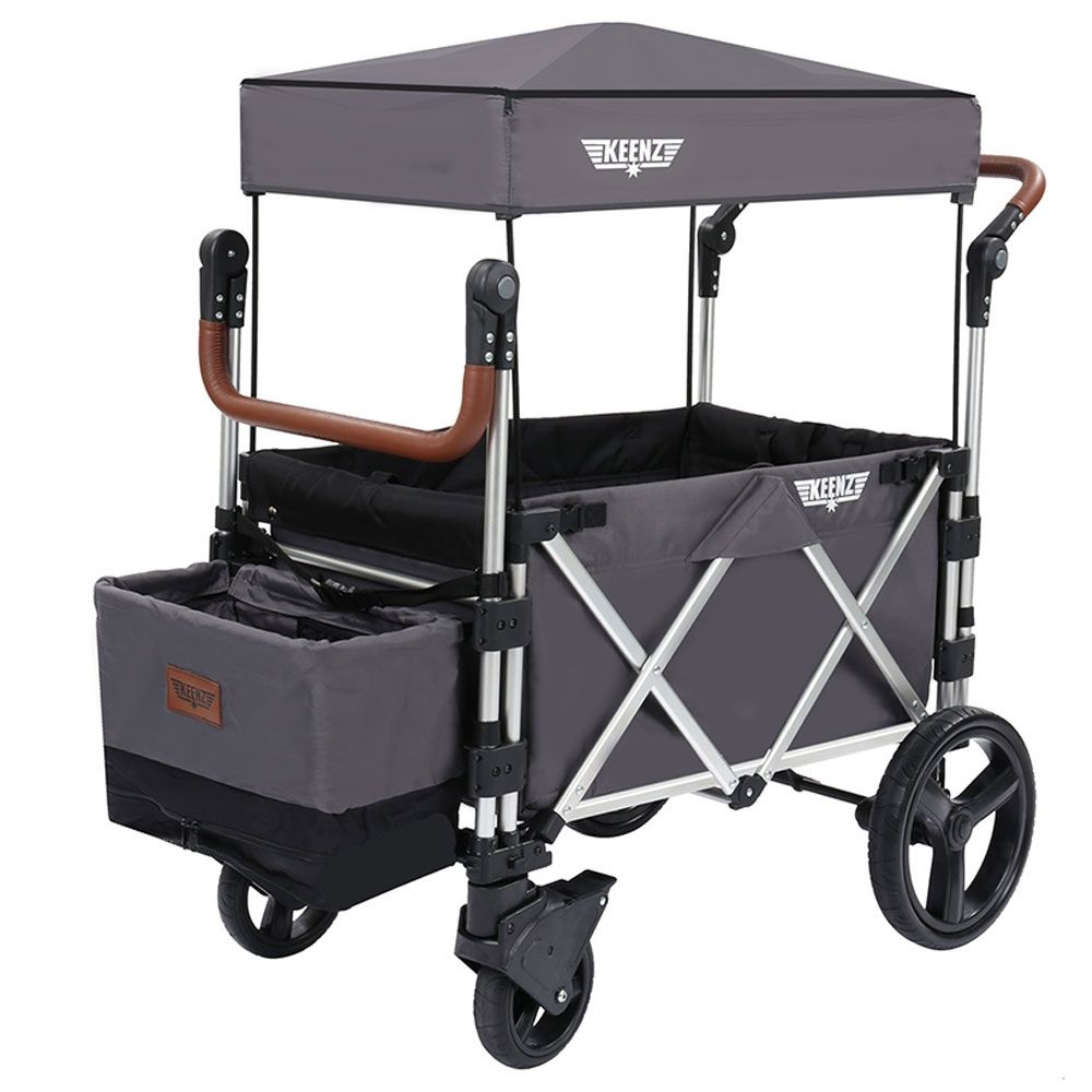 Keenz - 7S Deluxe Foldable Wagon-Stroller - Grey