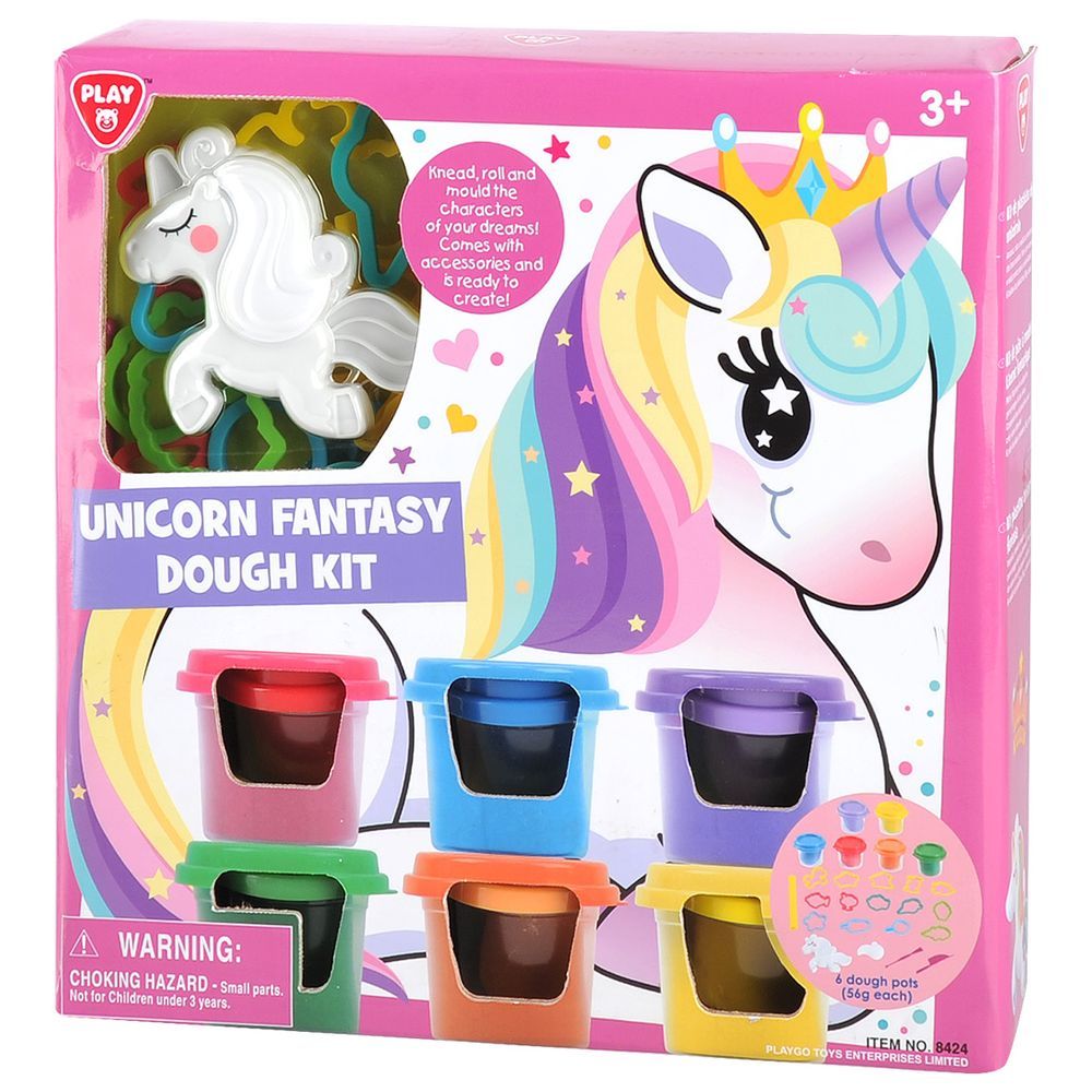 Playgo - Unicorn Fantasy Dough Kit - Dough Deluxe