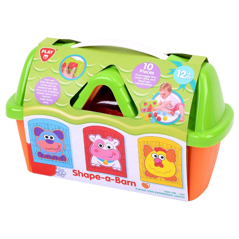 PlayGo - Shape-A-Barn Shape Sorter 10pcs