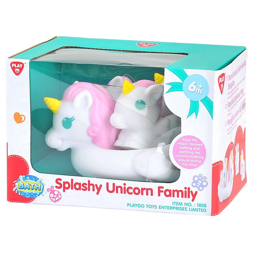 PlayGo - Splashy Unicorn Family - White