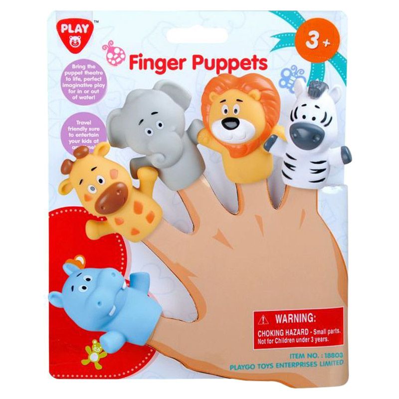 Playgo - Wild Safari Finger Puppets 5pcs