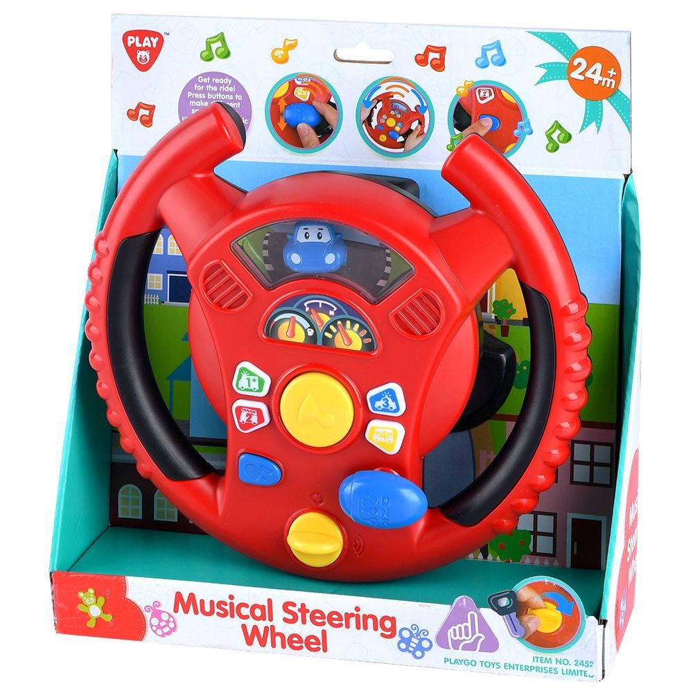 Playgo - Musical Steering Wheel - Red