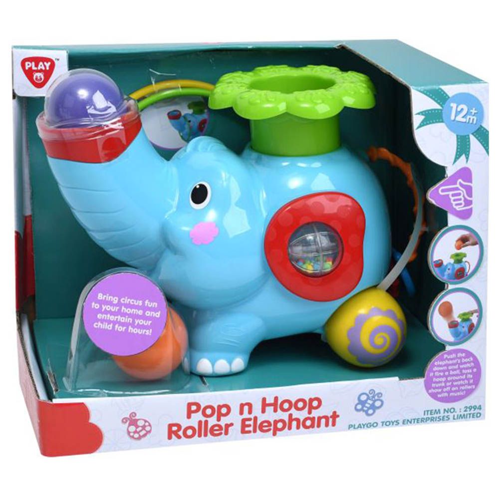 Playgo - Pop N Hoop Roller Elephant