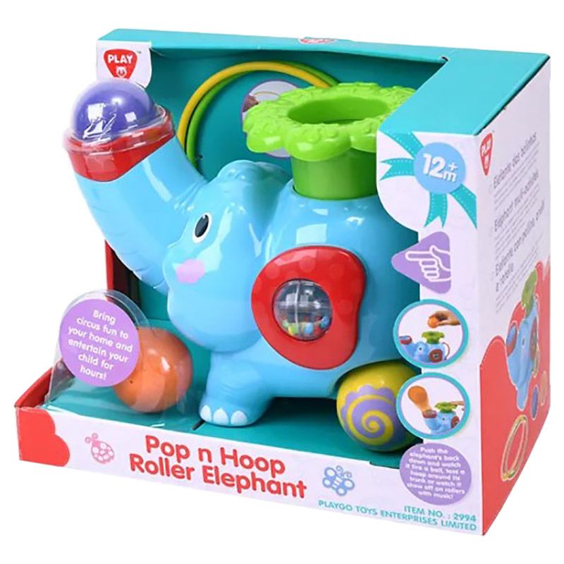 Playgo - Pop N Hoop Roller Elephant