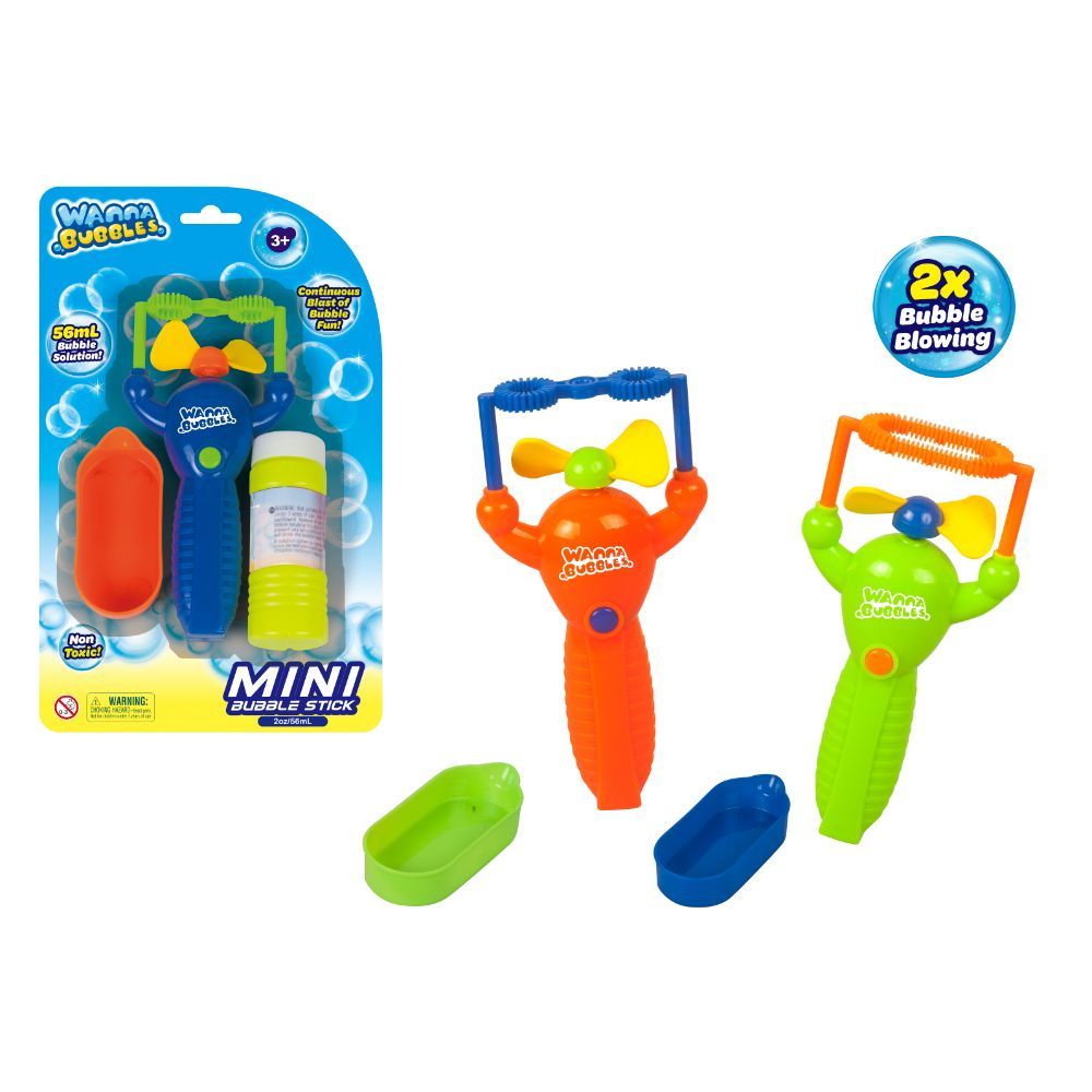 Wanna Bubble - Mini Bubble Blaster B/O - Blue