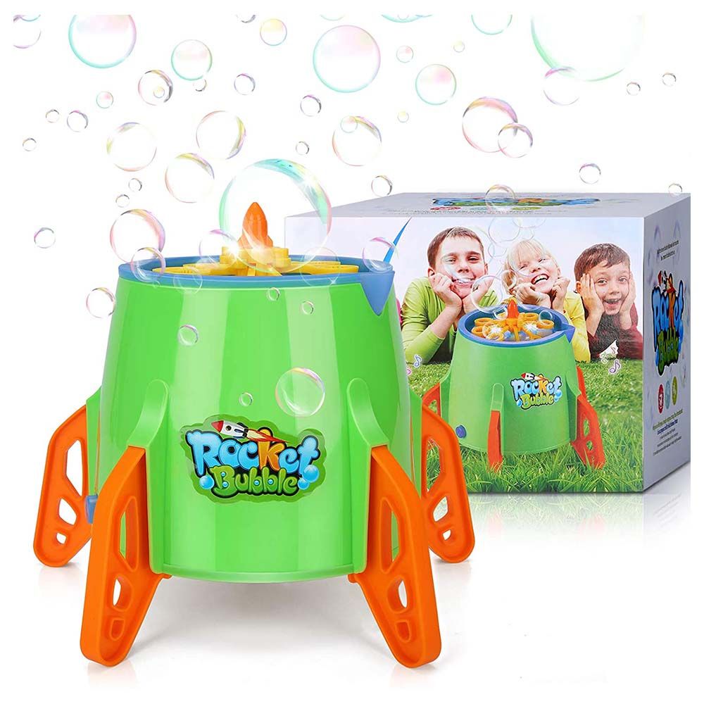 Wanna Bubbles - Mega Rocket Bubble Blower - Green