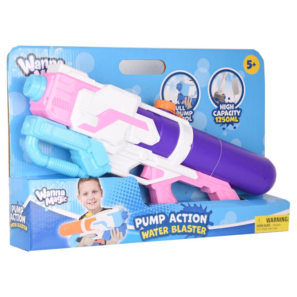 Wanna Bubbles - Pump Action Water Blaster Gun - Assorted 1pc