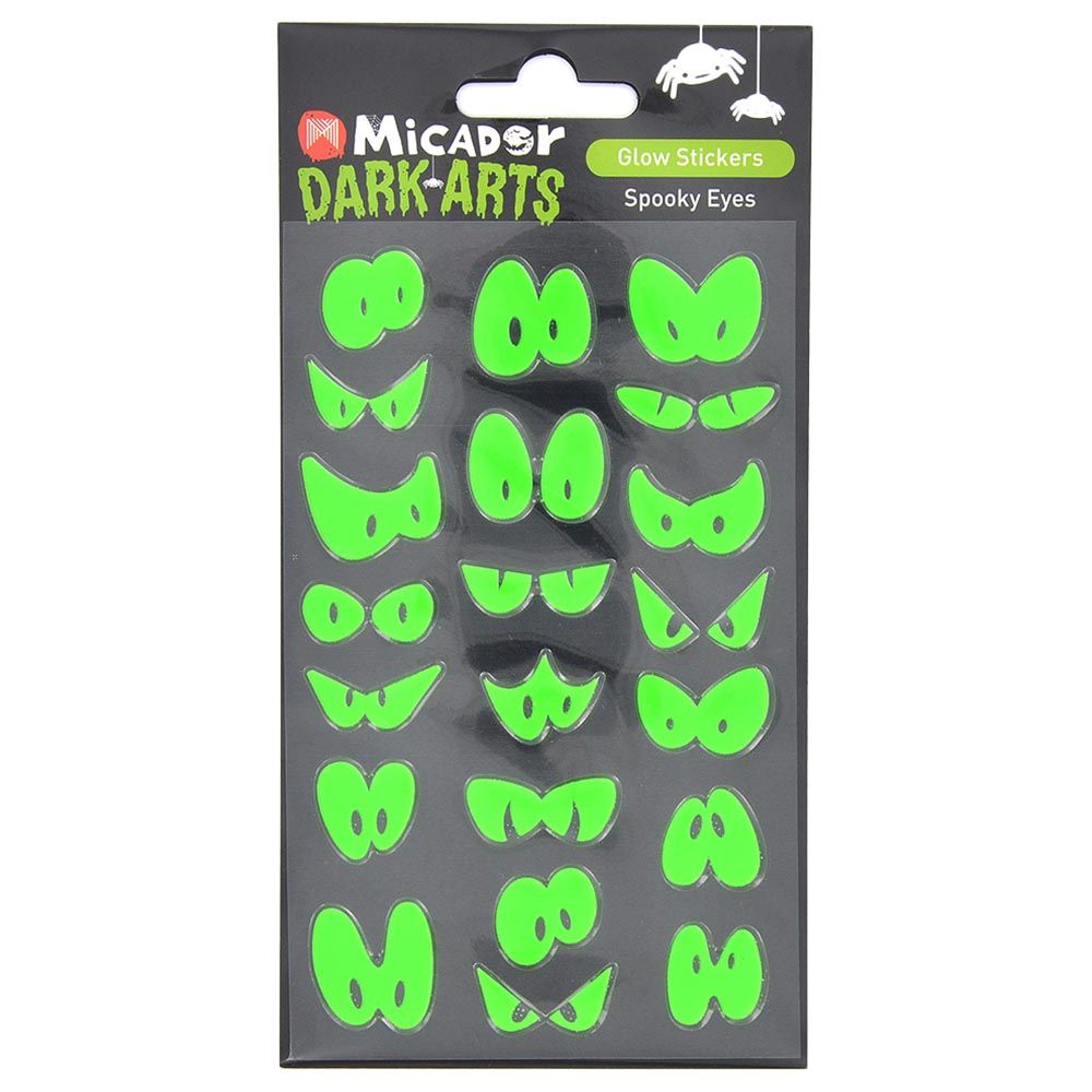 Micador - Spooky Eyes Glow Stickers 1 Pack - Assorted