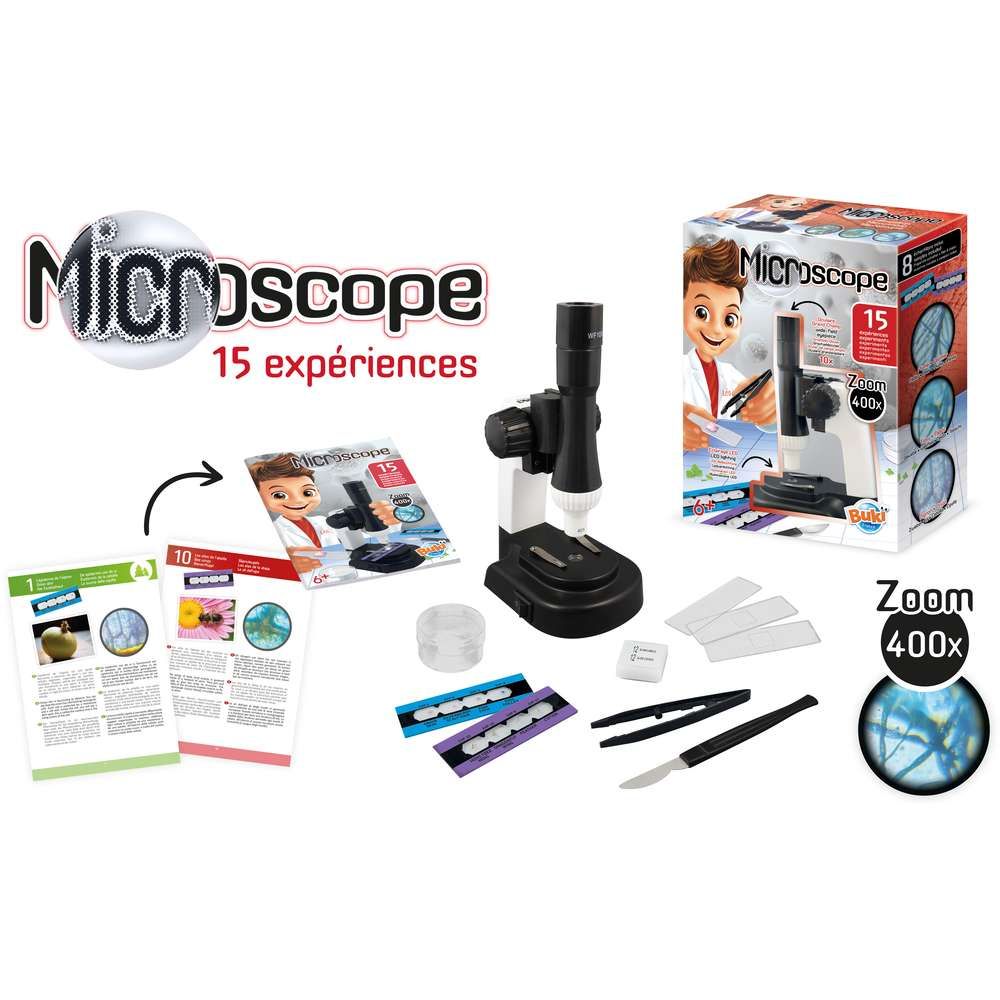 Buki France - Microscope With 15 Experiments Kit