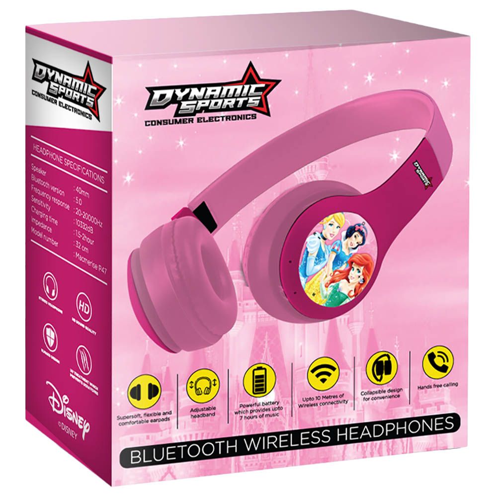 Dynamic Sports - Disney Princess Headphones - Pink