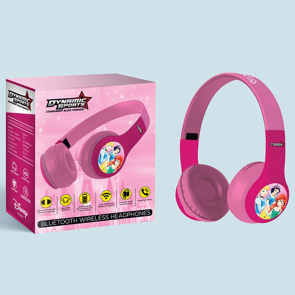 Dynamic Sports - Disney Princess Headphones - Pink