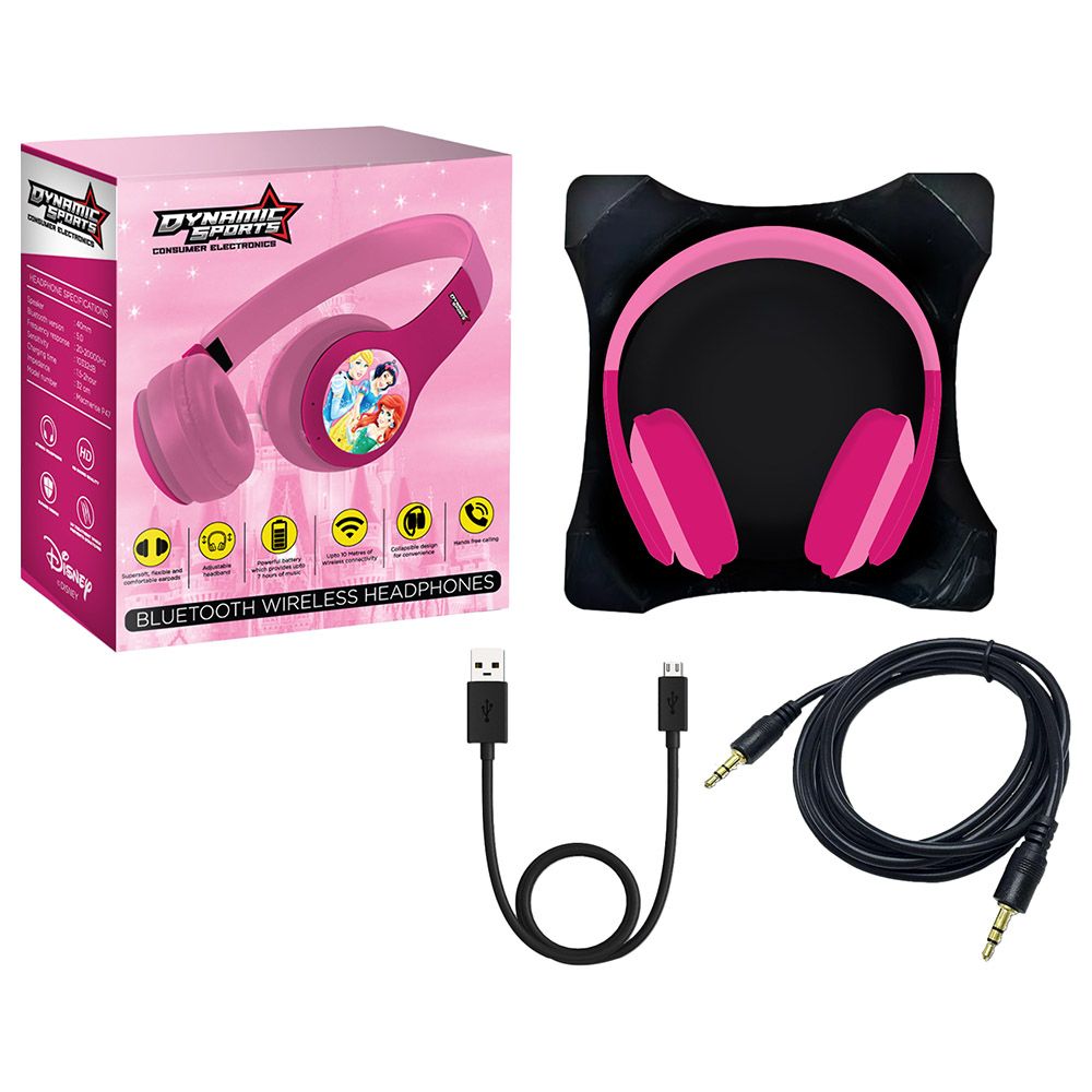 Dynamic Sports - Disney Princess Headphones - Pink