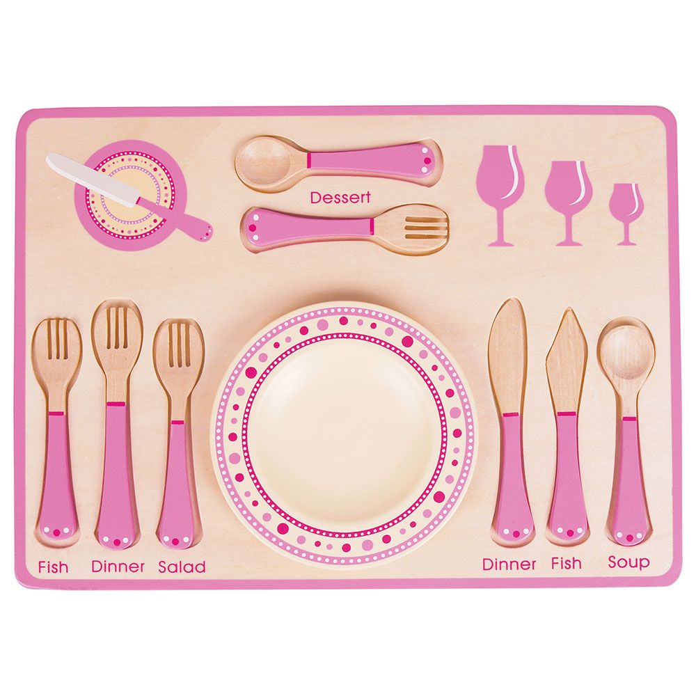 Lelin - Dinner Place Setting - Pink