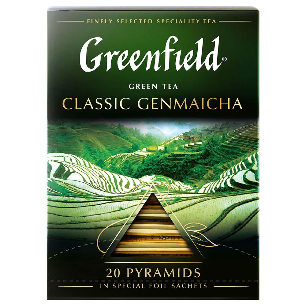 Greenfield - Classic Genmaicha Teabags - Pack of 20 - 1.8g