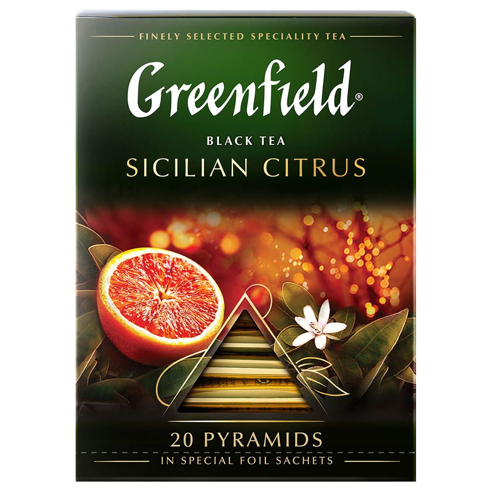 Greenfield - Sicilian Citrus Black Teabag - Pack of 20 - 1.8g