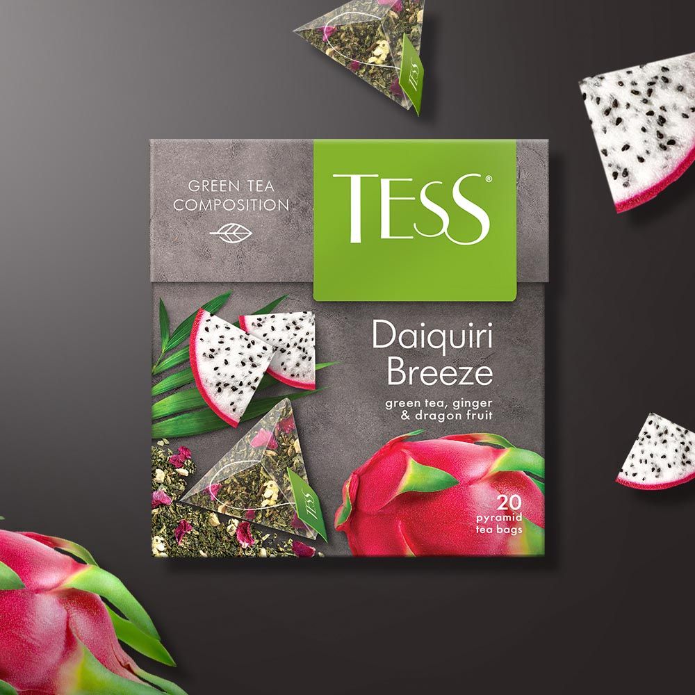 Tess - Green Tea Daiquiry Breeze Teabag - Pack of 20 - 1.8g