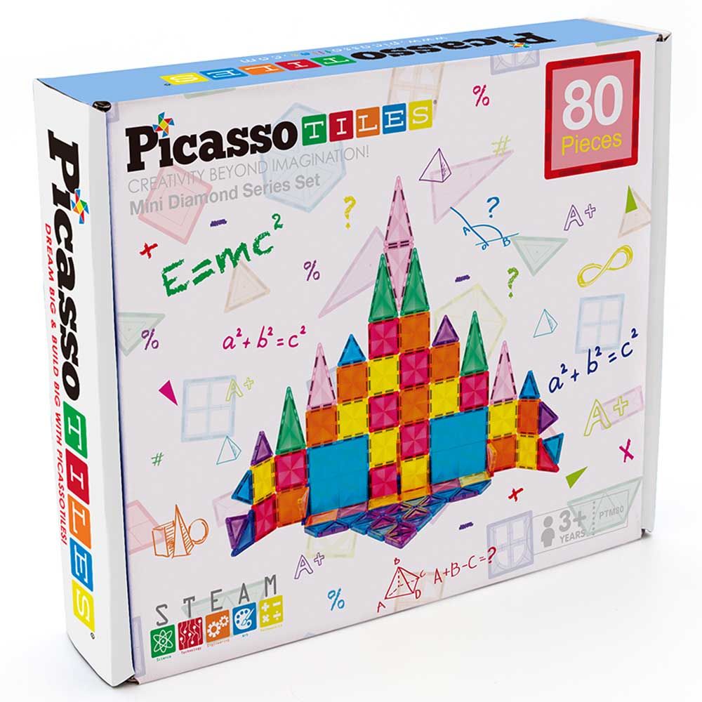 Picasso Tiles - Mini Diamond Tile Series Set - 80pcs