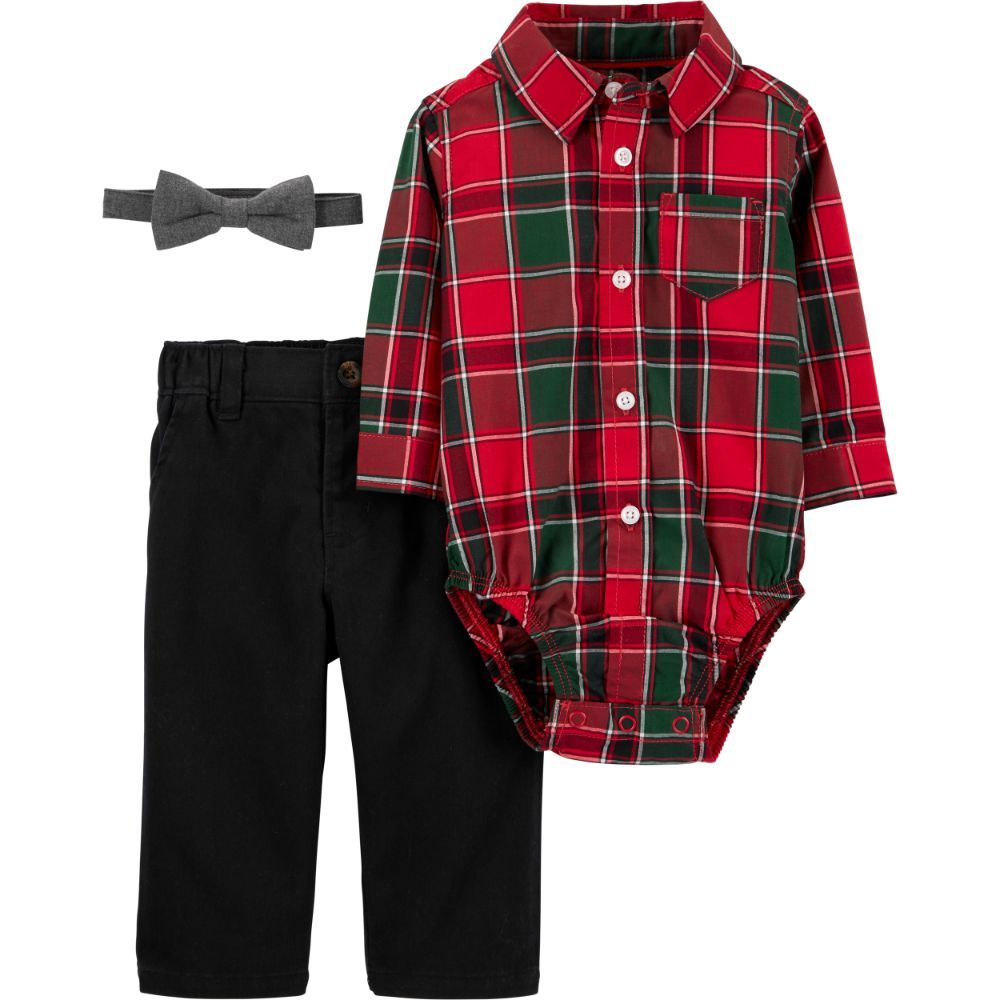 Carters - 3-Pc Plaid Dress Me Up Set