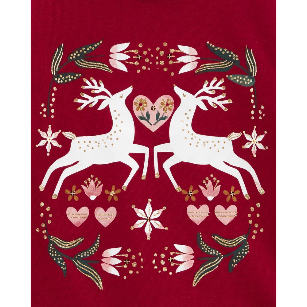 Carters - Christmas Reindeer Jersey Tee - Red