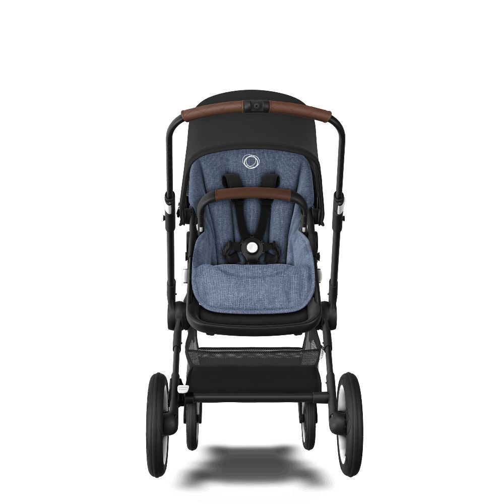 Bugaboo Fox Complete Stroller - BLACK/BLUE MELANGE/BLACK