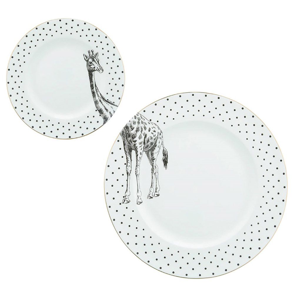 Yvonne Ellen - Set of 2 Dinner + Side Plates Giraffe 26.5, 16cm