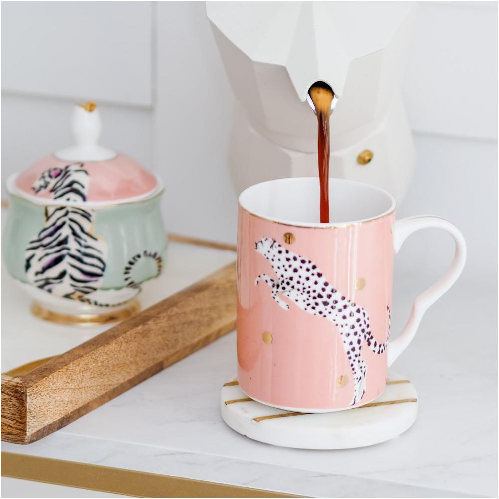 Yvonne Ellen - Cheetah and Giraffe Mugs 250ml Set of 2