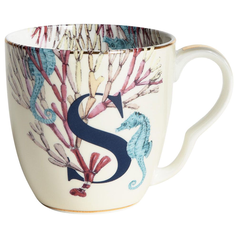 Yvonne Ellen - S - Alphabet Mug - Seahorse