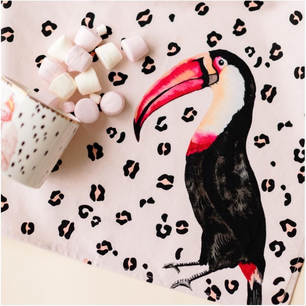 Yvonne Ellen - Toucan Tea Towel - Pink