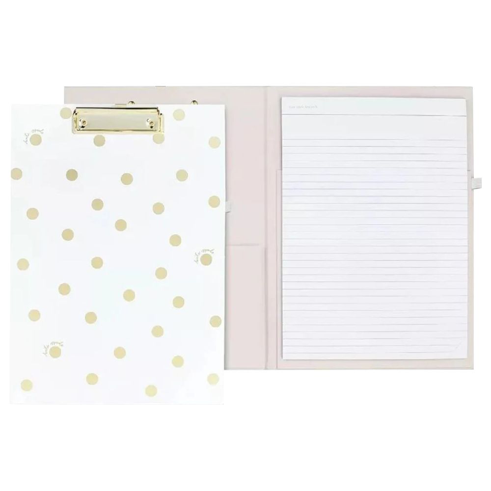 Kate Spade - Clipboard Folio - Gold Dot W/ Script