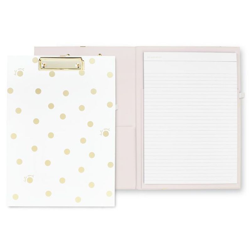 Kate Spade - Clipboard Folio - Gold Dot W/ Script