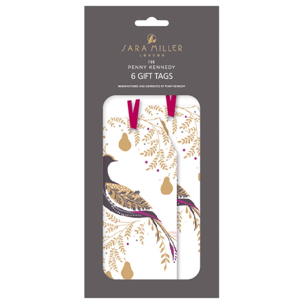 Penny Kennedy - Golden Winter Partridge Tag Pack - 6pcs