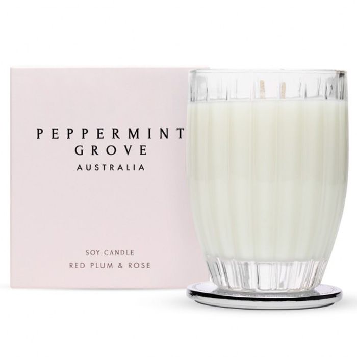 Peppermint Grove - Candle 350g Red Plum & Rose