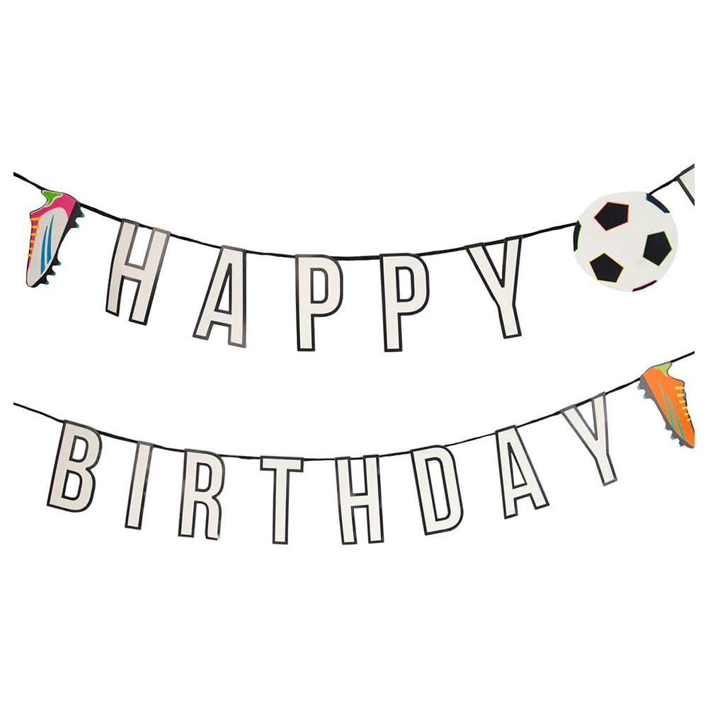 Talking Tables - Football Happy Birthday Paper Garland - 3m