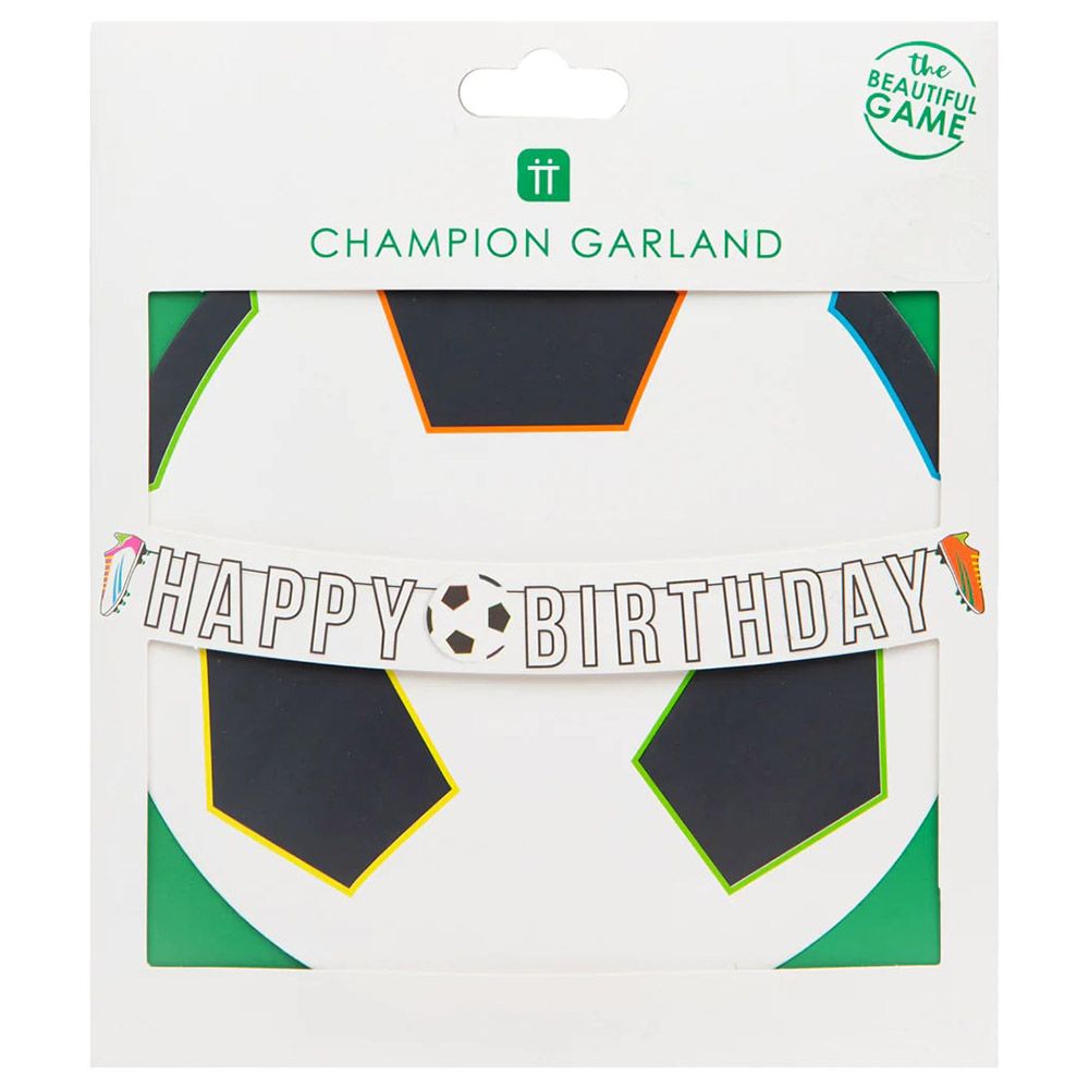 Talking Tables - Football Happy Birthday Paper Garland - 3m