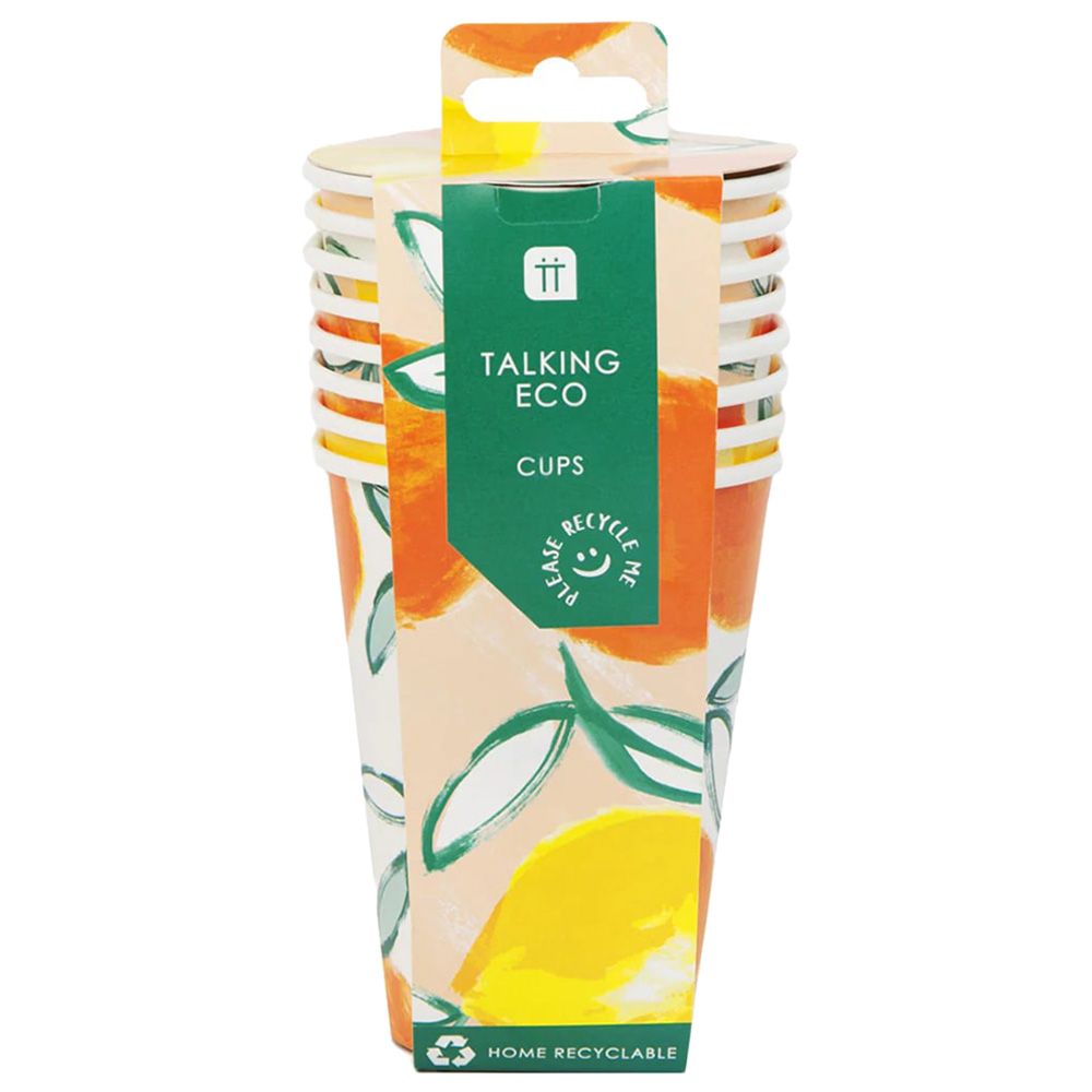 Talking Tables - Citrus Choice Home Paper Cup - 12Oz - 8pcs