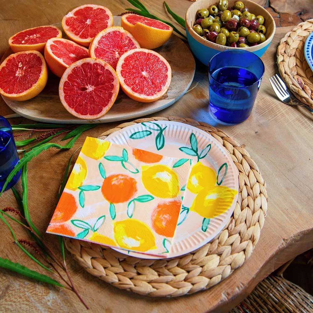 Talking Tables - Citrus Choice Eco Plate - 9-Inch - 12pcs