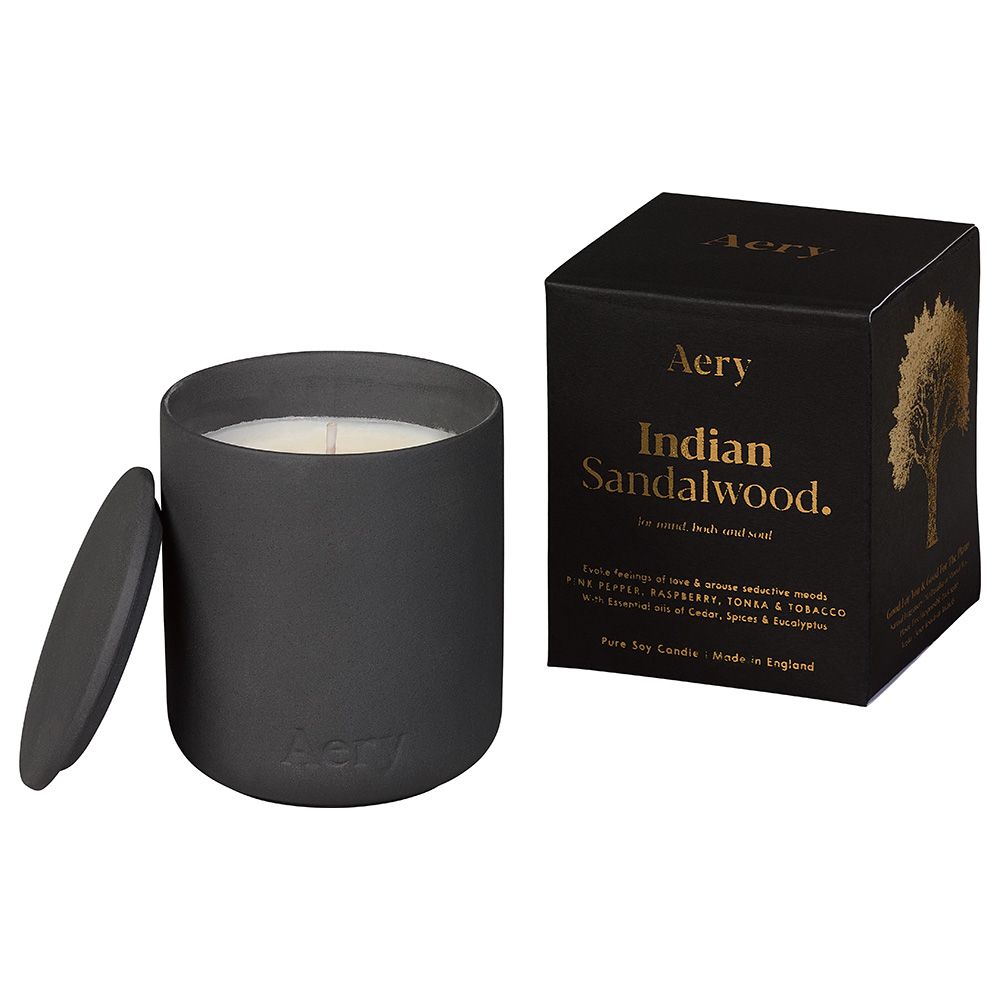 Aery - Indian Sandalwood Candle - Black