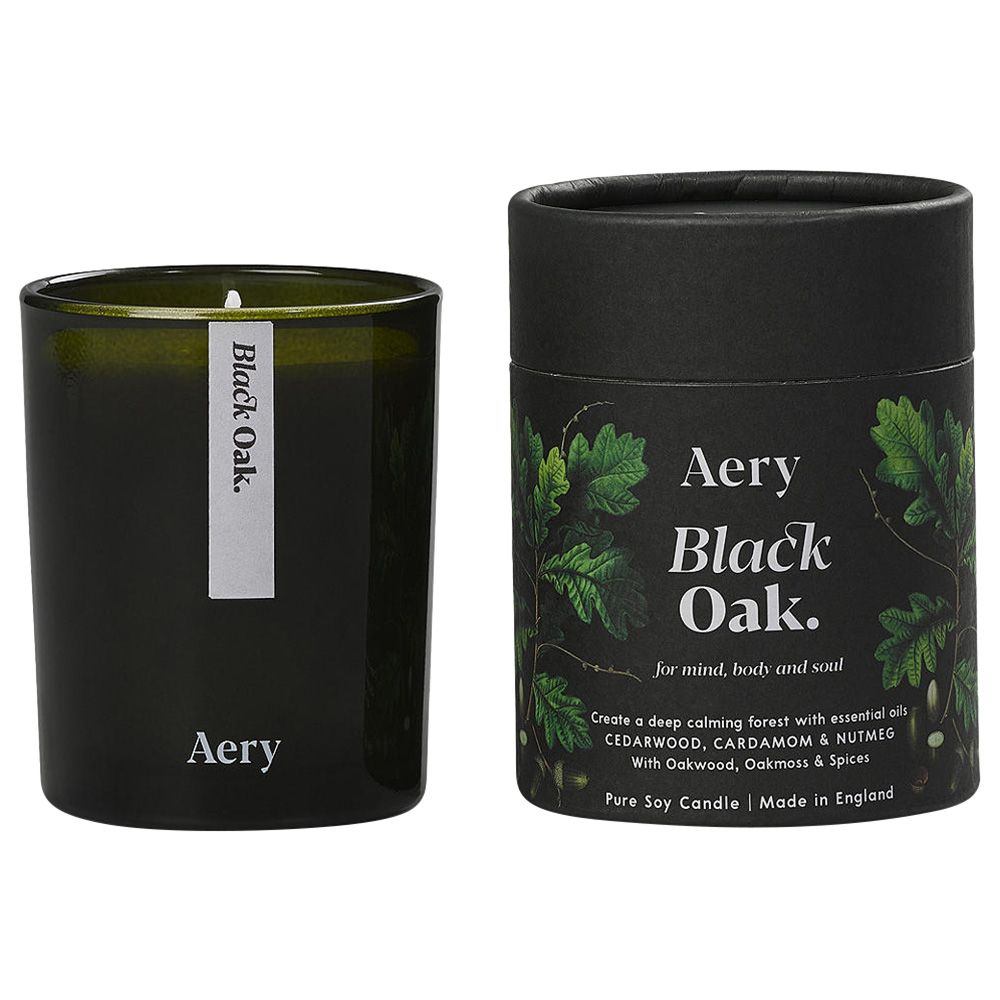 Aery - Black Oak Candle 200g - Black