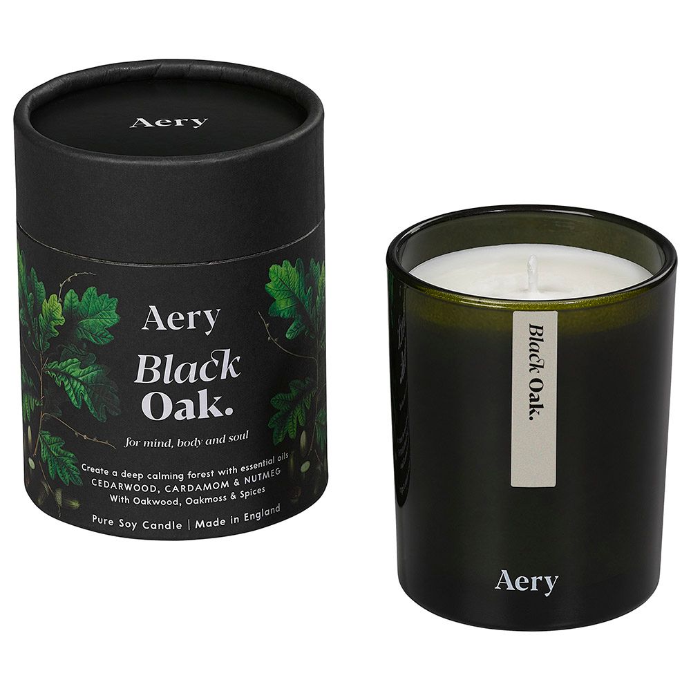 Aery - Black Oak Candle 200g - Black