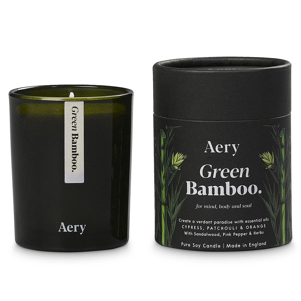 Aery - Green Bamboo Candle 200g - Black