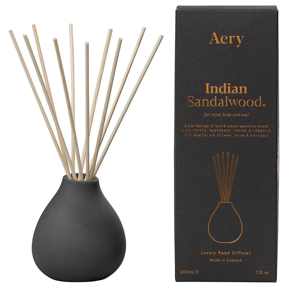 Aery - Indian Sandalwood Diffuser - Black