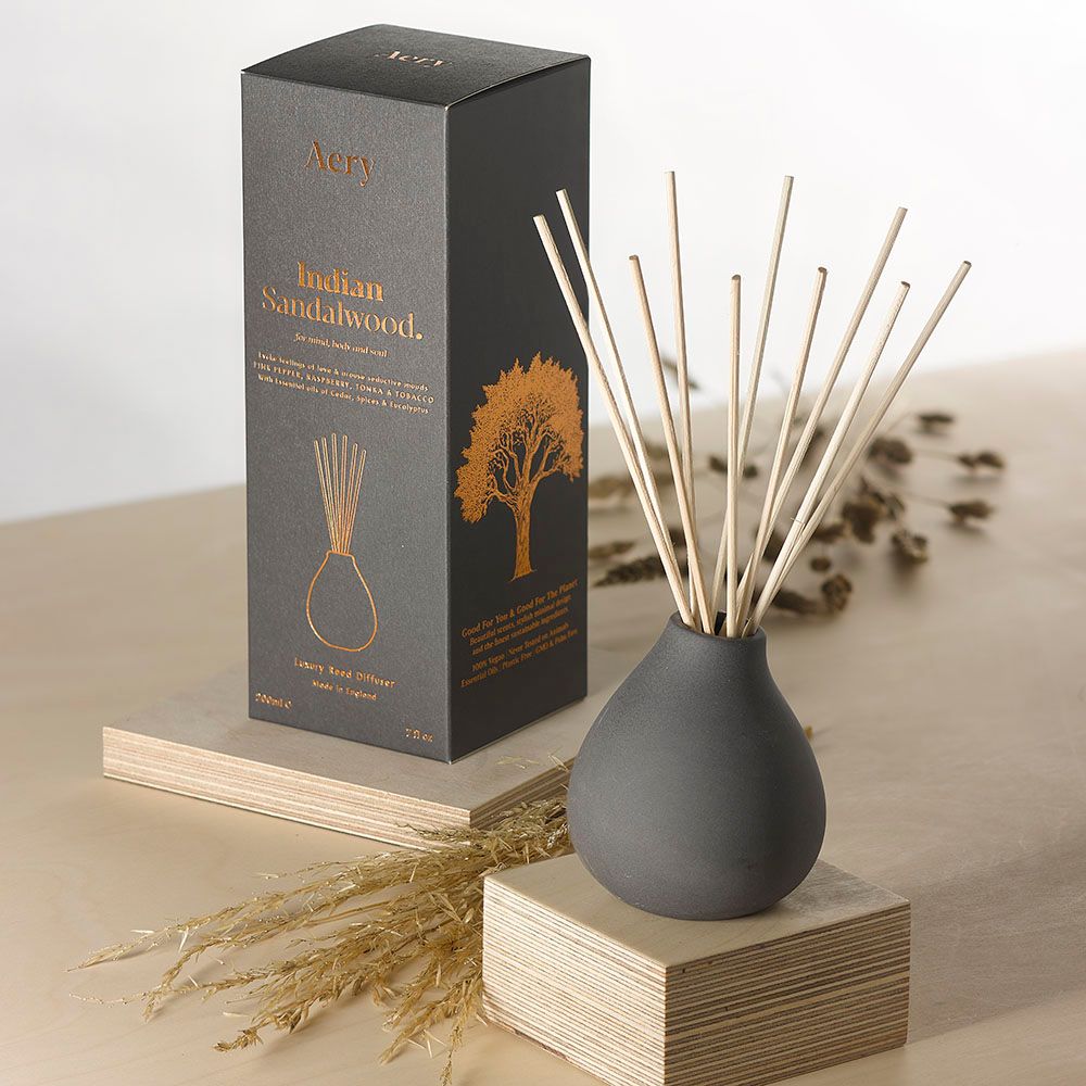 Aery - Indian Sandalwood Diffuser - Black