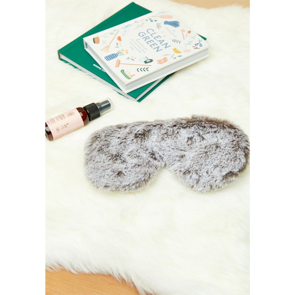 Aroma Home - Fur Eye Mask And Pillow Mist Set - Grey