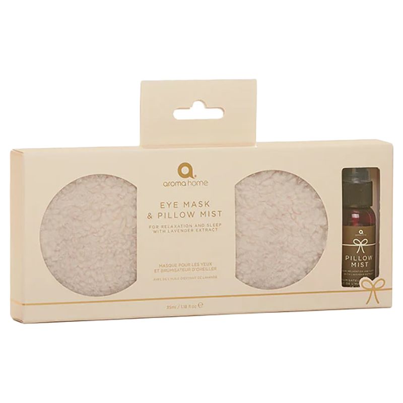 Aroma Home - Boucle Eye Mask & Pillow Spray Set - Cream