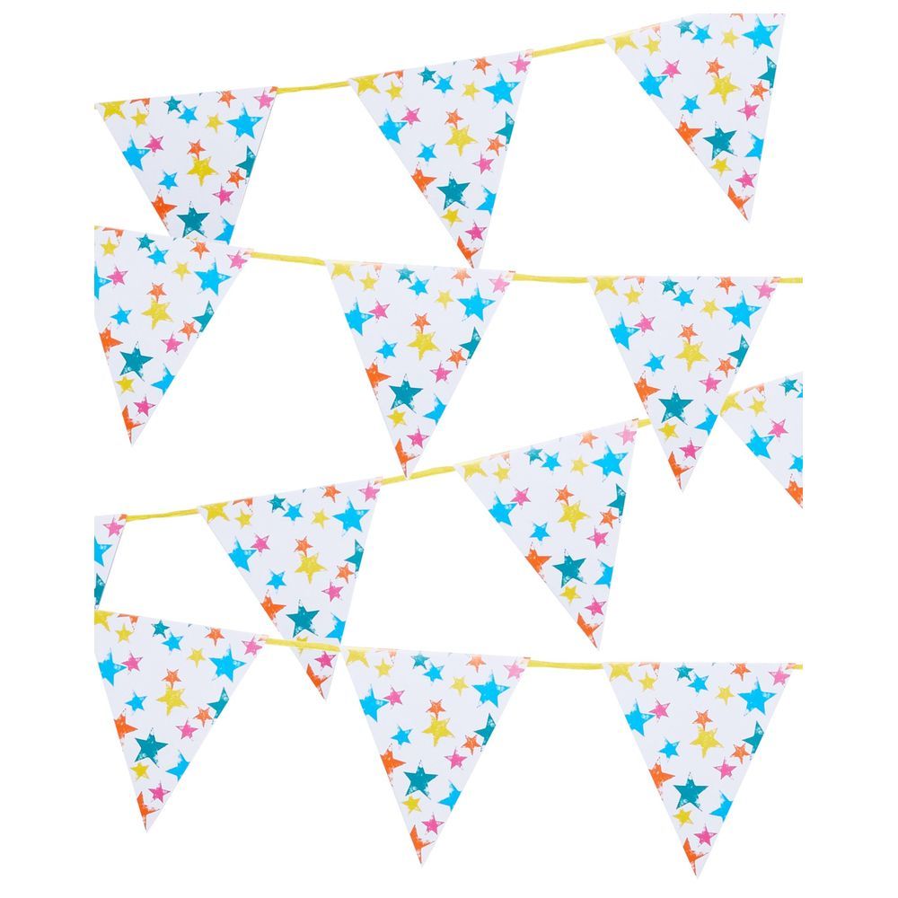 Talking Tables - Birthday Brights Star Bunting 12 Flags - 3m