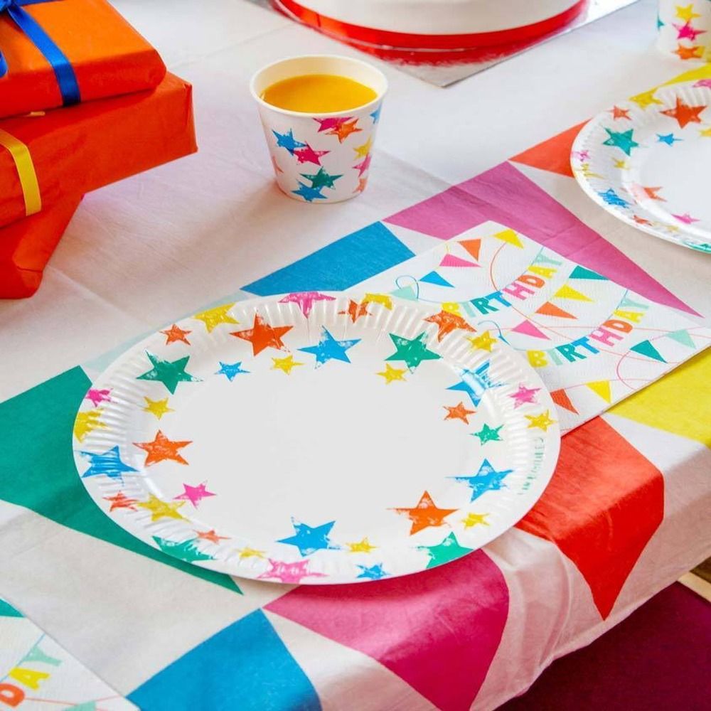 Talking Tables - Bithday Brights Star Plate 12 pcs - 9-inch