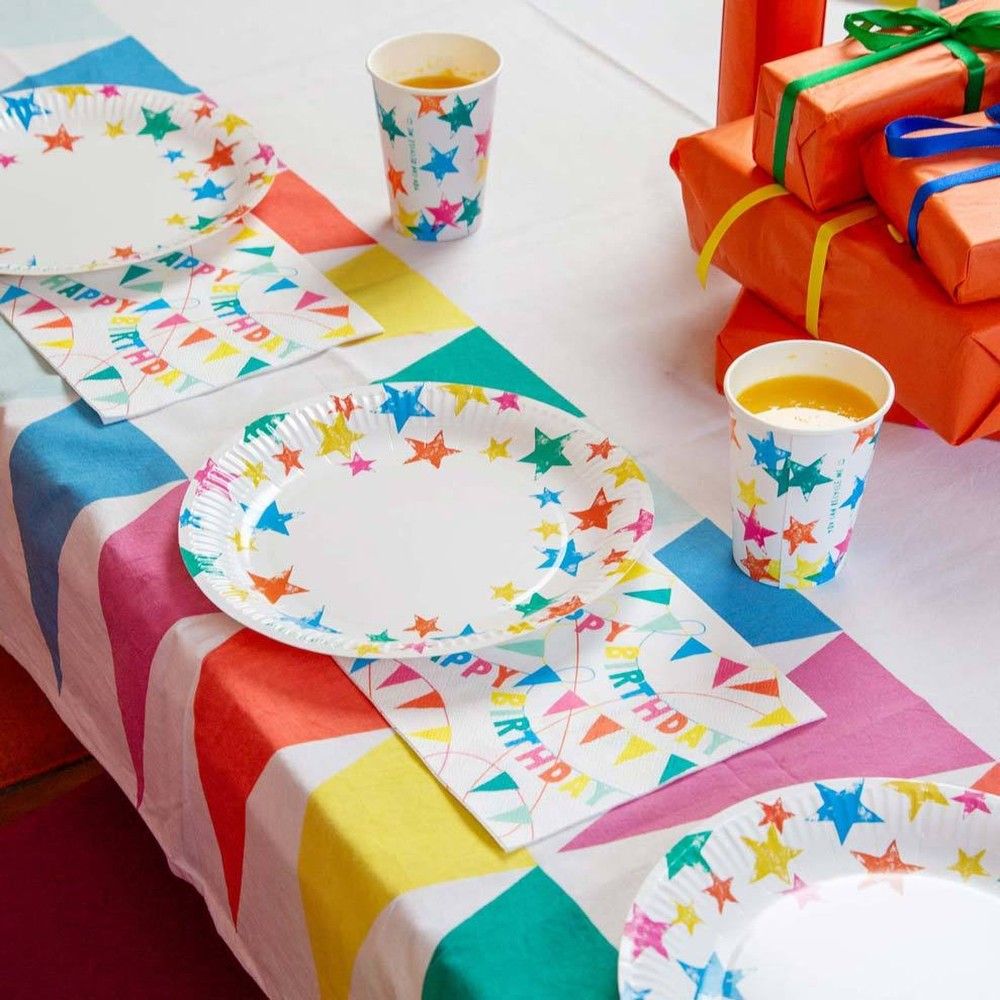 Talking Tables - Bithday Brights Star Plate 12 pcs - 9-inch