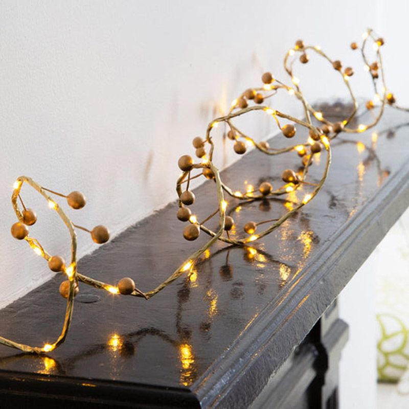 Talking Tables - Botanical Berry Branch w/ LED Light - 2m - Gold