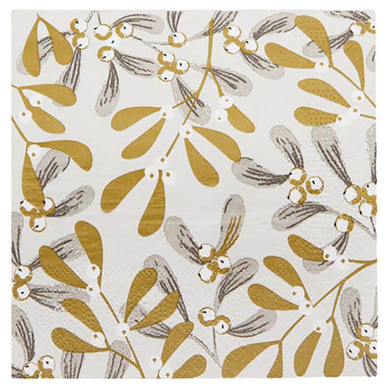 Talking Tables - Botanical Mistletoe Napkin - 20pcs - 33cm