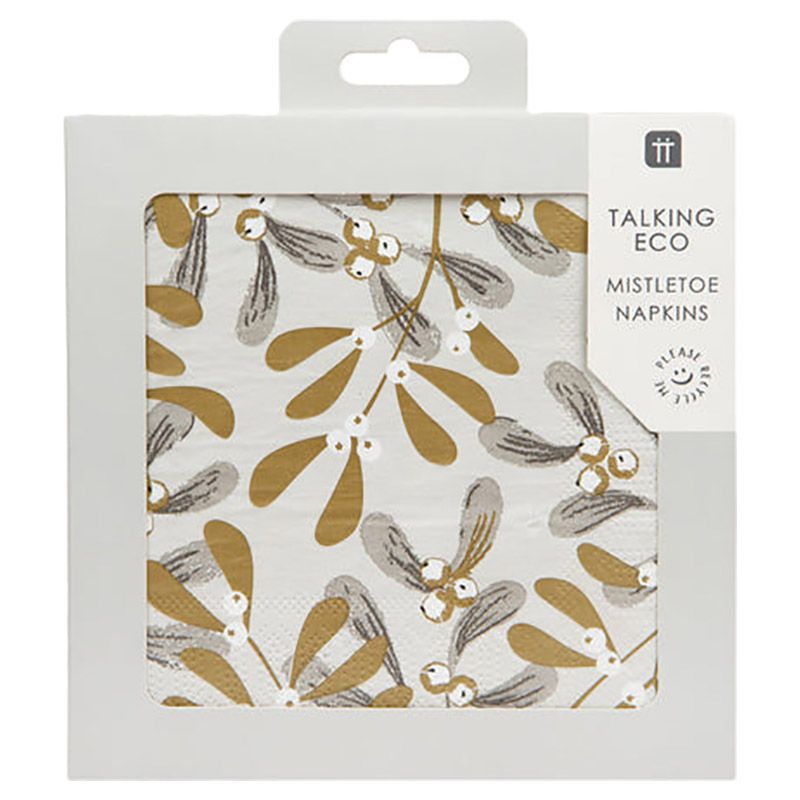 Talking Tables - Botanical Mistletoe Napkin - 20pcs - 33cm